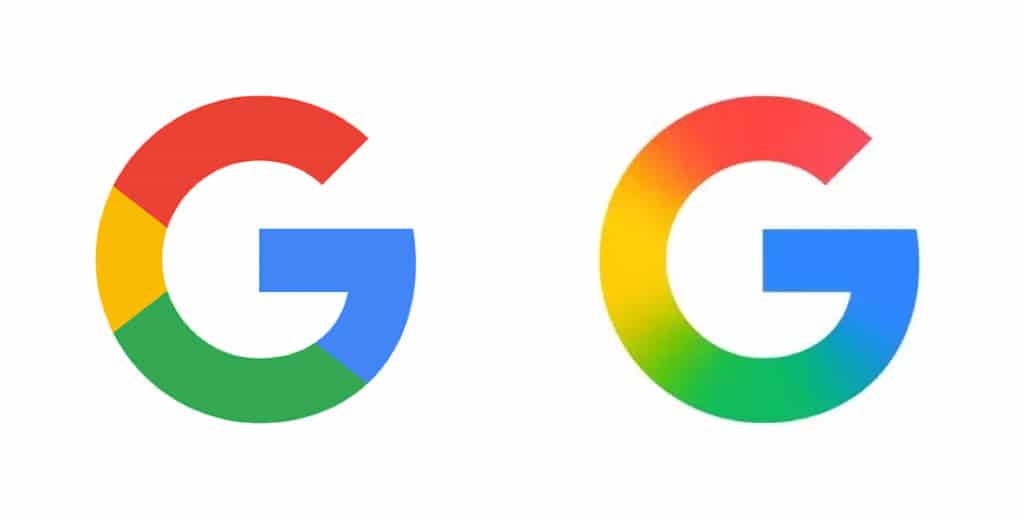Logotipo colorido do Google em letras tridimensionais sobre a fachada de um prédio da empresa.