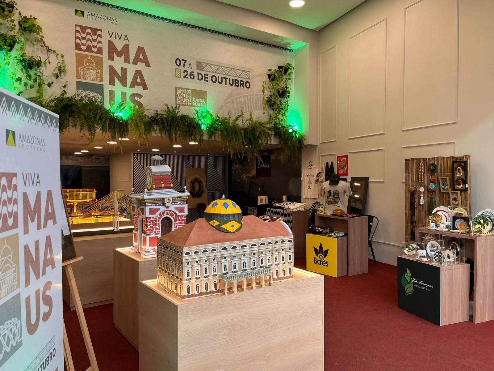 Exposição em homenagem ao aniversário de Manaus reúne arte e cultura no Amazonas Shopping