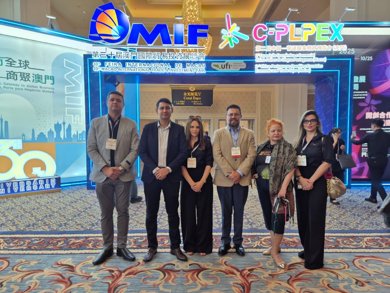 Comitiva do Governo do Amazonas e representantes de empresas locais participam da 2ª Exposição Econômica e Comercial China–Países de Língua Portuguesa (C-PLPEX 2025), realizada em Macau, China.