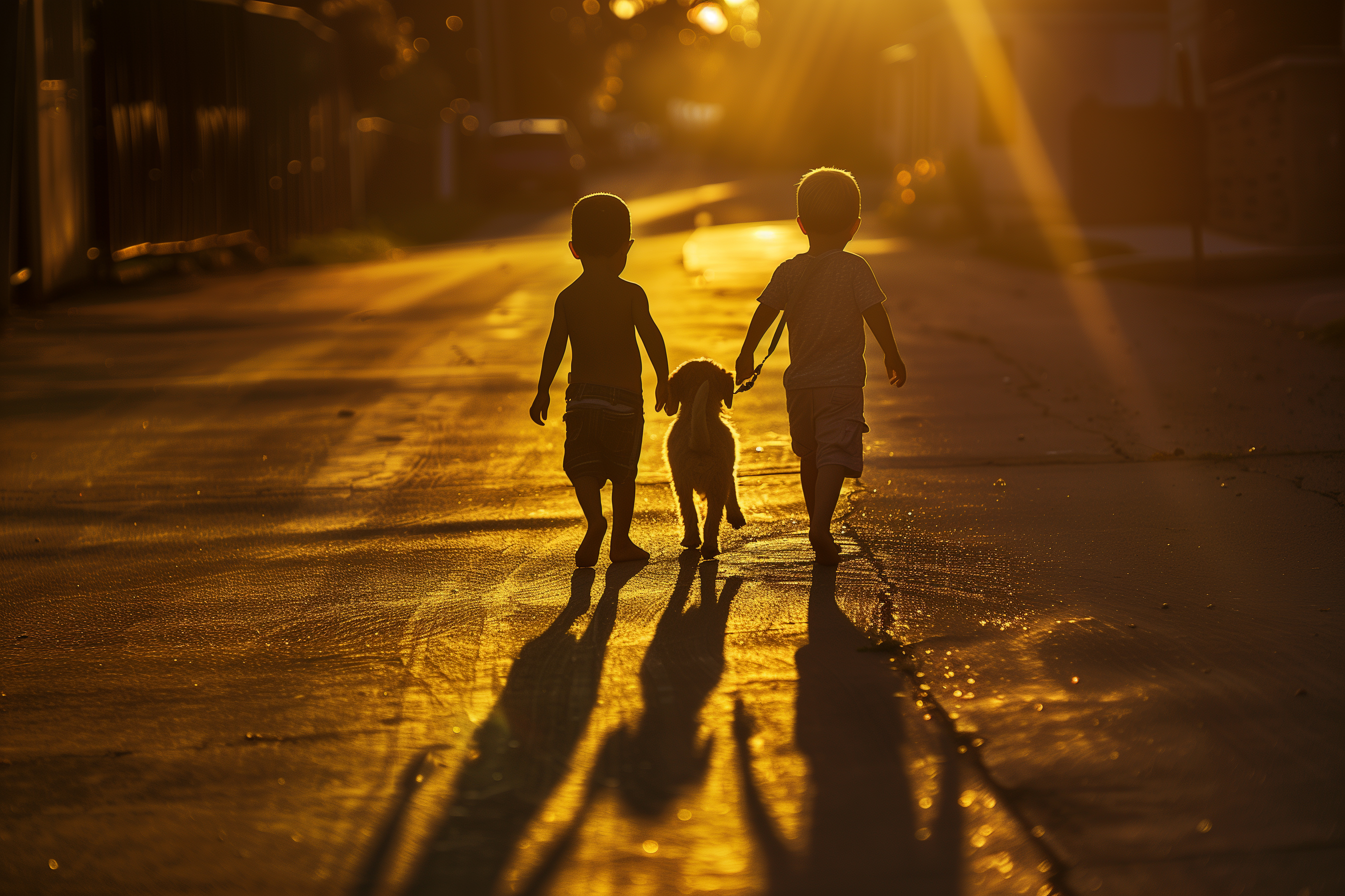 Crianças caminhando em rua ao entardecer simbolizam os desaparecimentos de menores registrados no Brasil em 2025.