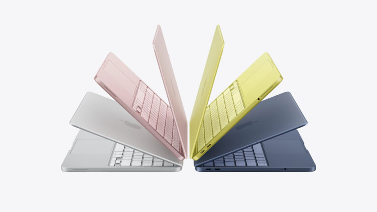MacBook Neo da Apple exibido em quatro cores diferentes durante apresentação do novo notebook