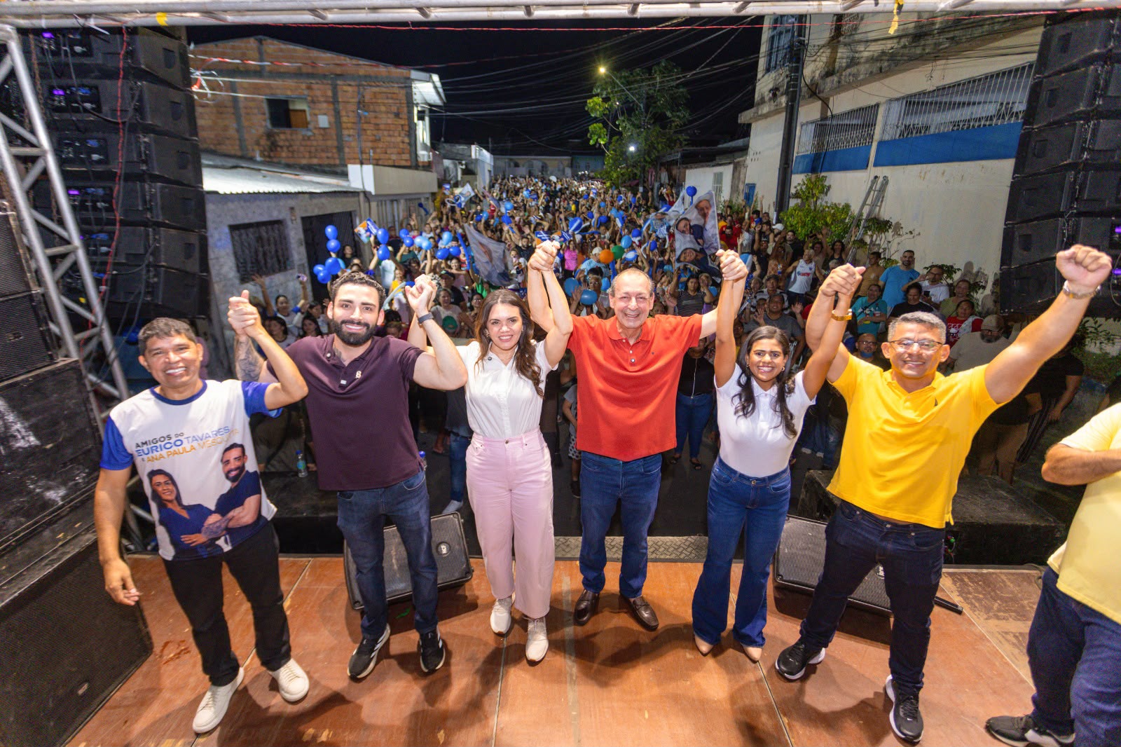 Omar Aziz durante encontro na Cidade Nova, em Manaus, onde apresentou propostas para reforçar a segurança pública no Amazonas.