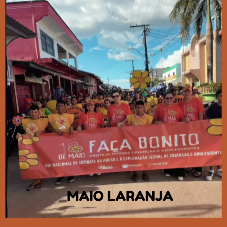 Caminhada do Maio Laranja contra o abuso e a exploração sexual de crianças e adolescentes em Beruri