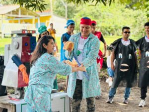 Ação de saúde bucal realizada em Vila Amazônia, em Parintins