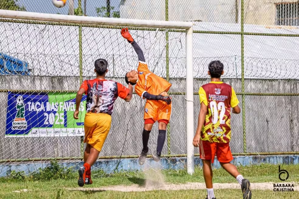 Partida da Taça das Favelas Amazonas. A CUFA Amazonas lança a edição 2026 da competição e a Expo Favela Innovation entre os dias 21 e 23 de agosto, em Manaus.
