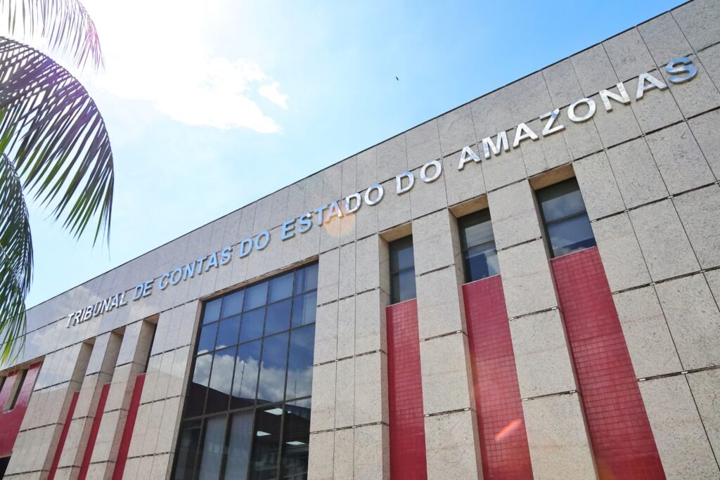 Fachada da sede do Tribunal de Contas do Estado do Amazonas (TCE-AM), em Manaus.