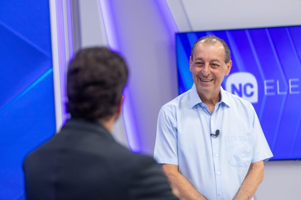 Omar Aziz durante entrevista à TV Norte sobre proposta para retomar a Cidade Universitária da UEA.