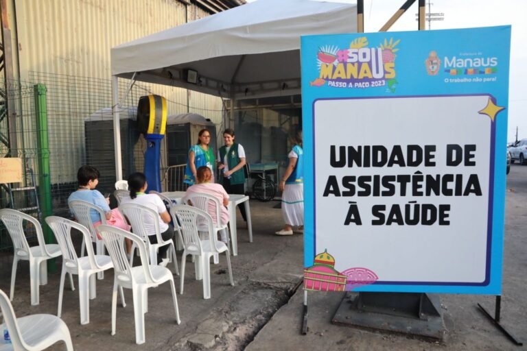 Unidade de assistência à saúde montada durante o Sou Manaus Passo a Paço