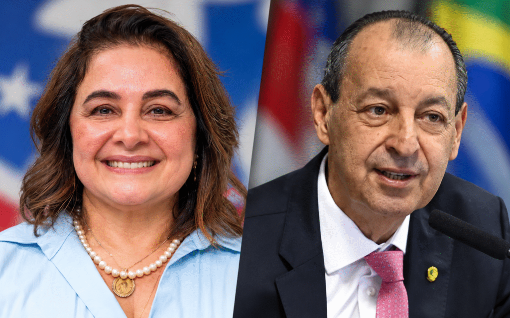 Omar Aziz e Maria do Carmo, candidatos que disputarão o segundo turno para o Governo do Amazonas